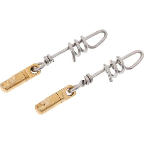 2pcs Fishing Ball Bearing Swivels with Swirl Corkscrew for Big Game Trolling