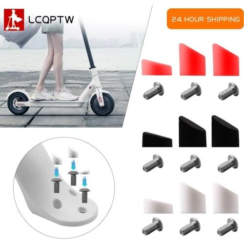 3pcs with 3 screws Scooter Rear Back Fender Mudguard Rubber Cap Screw Plug Cover For XIAOMI MIJIA M365 Electric Scooter Parts