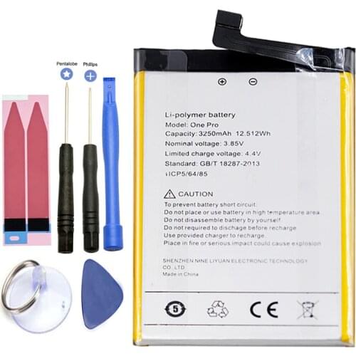 ISUNOO 3250mAh Battery For Umi Umidigi One Pro Battery Cell Phone Replacement Batteries +Tools