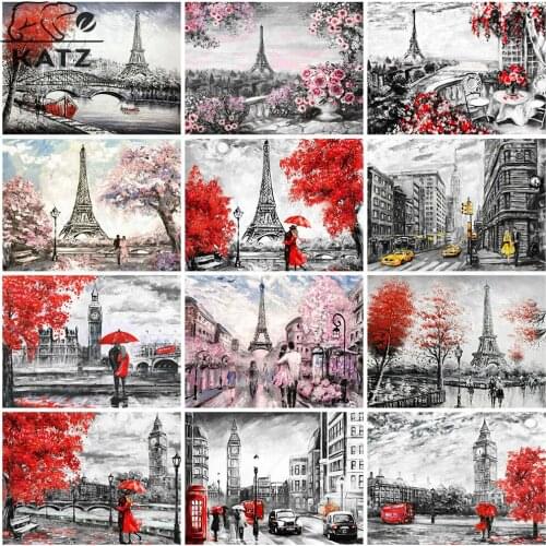 Diamond Embroidery Cross Stitch Paris Tower Diamond Painting Landscape 5D Diy Full Diamond Mosaic Rhinestone Picture Crafts