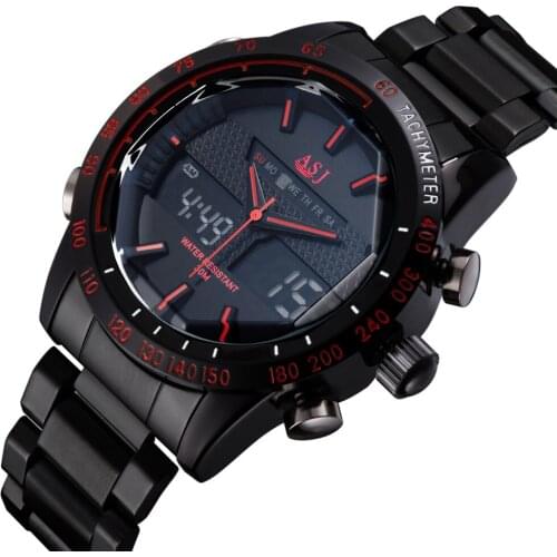 Мужские часы из нержавеющей стали ASJ China At AliExpress