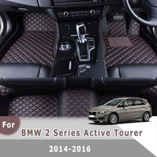 RHD Custom Car Floor Mats For BMW 2 Series Active Tourer 2016 2015 2014 Auto Interiors Accessories Cover Styling Protection Rug