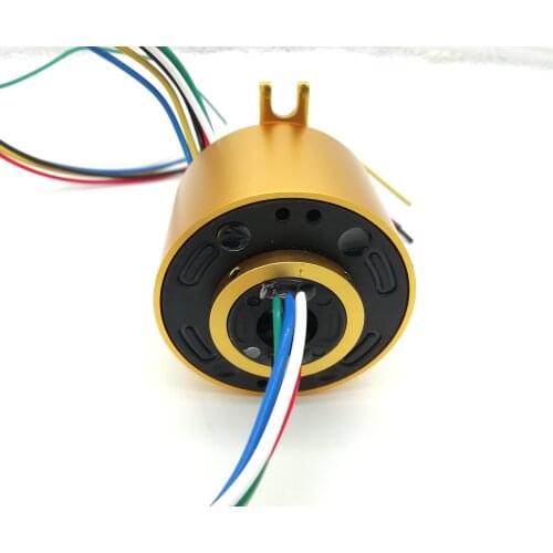 12.7mm Hole Slip Ring Hollow Shaft through Bore Rotating Miniature Electrical Connector 6 Wires 10A