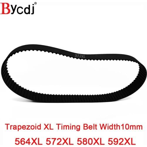 BycdjXL Timing Belt 564XL/572XL/580XL/592XL Rubber Timing Pulley Belt 10mmWidth Closed LoopToothed Transmisson Belt pitch 5.08mm