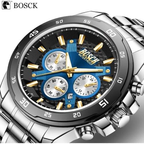Mens Fashion 30M Waterproof Business Quartz Watch Luminous Luxury Watch man With Stainless Steel Silicone Strap Calendar watch