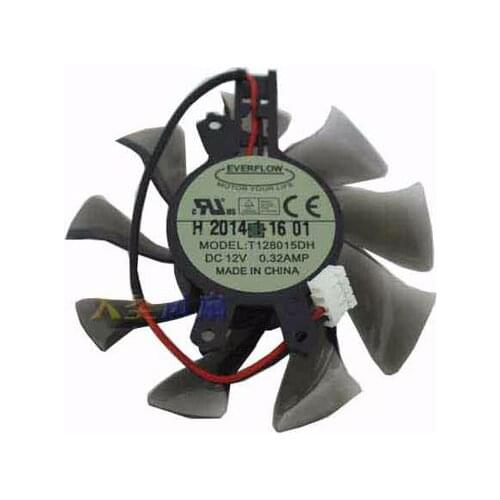 Everflow T128015DH DC 12V 0.32A Dia. 75mm C.T.C 49x46x17mm 2-wire Server Cooling Fan