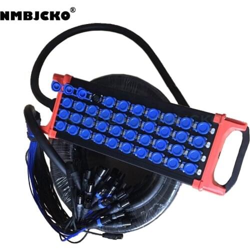 NMBJCKO 40 Channel 3 Pin XLR Snake Cable with Male connector to XLR female socket Audio Cord snake cable with dust cover