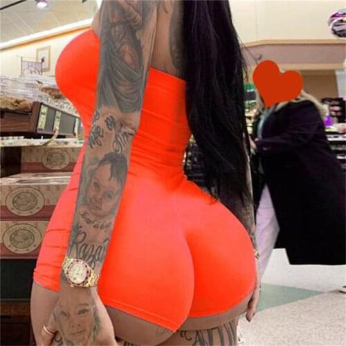 Jumpsuit Women Summer 2021 Romper Female Sexy Clubwear Playsuit Bodycon Sleeveless Party Romper Trousers Shorts Costume Clothing