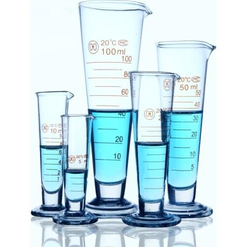 Lab Graduated tapered Measuring Cup Beaker Triangular Conocal Cylinder Laboratory Equipment