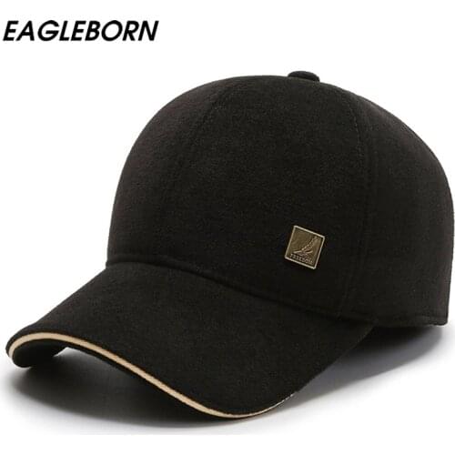 New Baseball Cap Men Winter Hat Casual Warm Men Baseball Cap Dad Hat Ear Protection Cold Winter Cotton Hat