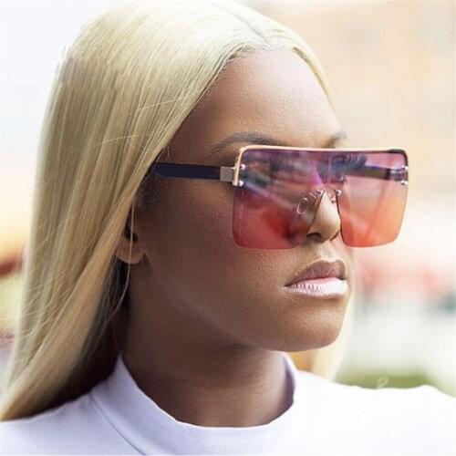 Retro Gradual Oversized Sun Glasses One Piece Lens Design Sunglasses Unisex 2021