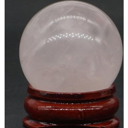 Natural Rose Quartz Ball Natural Mineral Quartz Sphere Hand Massage Crystal Ball Healing Feng Shui Home Decor Accessory 30mm