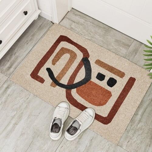 Modern Creative Door Mat Carpet Living Room Mat Anti-slip Mat PVC Silk Loop Home Mat Carpet Dustproof Custom Entrance Door Mat