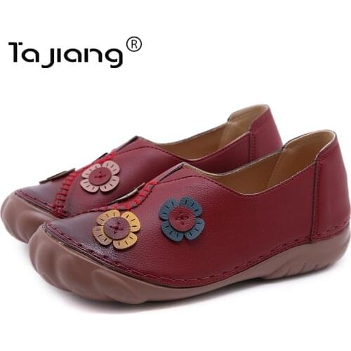 Ta Jiang Genuine New European and American womens spring and autumn single shoes round toe large size low-top soft shoes T948-3