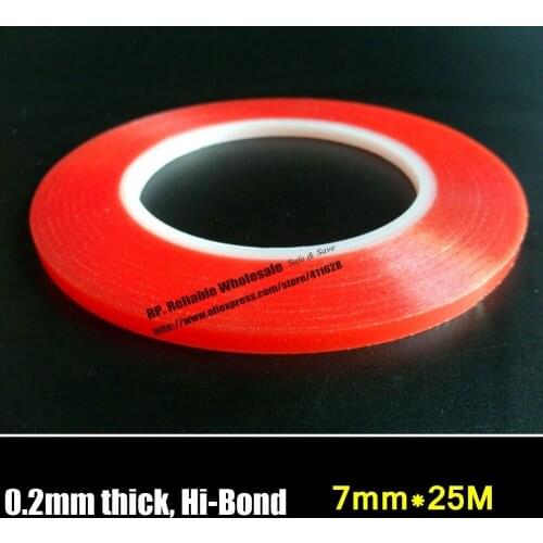 0.2mm Thick) RP 7mm Strong Acrylic Gel Adhesive Double Adhesive PET Clear Sticky Tape No Trace High Temperature for Screen LED