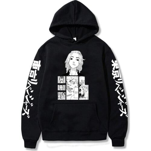 Anime Tokyo Revengers Mikey Graphic Long Sleeve Hoodies Harajuku Sudadera Sweatshirts