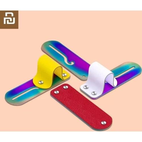 Youpin Fashion invisible thin mobile phone ring bracket Cow Leather fabric Portable ring support