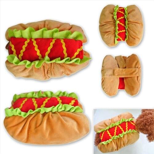 Funny Dog Clothes Cool Pet Dog Costume Suit Puppy Clothes Coat Clothing For Dog Costume Outfit Hot dog burger Pet Suit