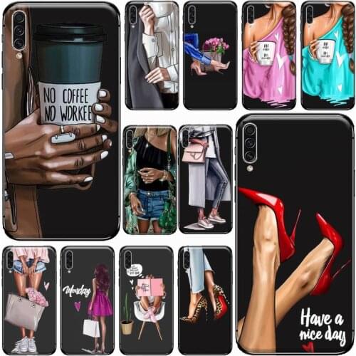 Fashion High heels Girl Flower Phone Cases For Samsung galaxy S 21 20 10 8 A 51 71 50 21s 70 40 20 20e note 10 plus Ultra 5g fe