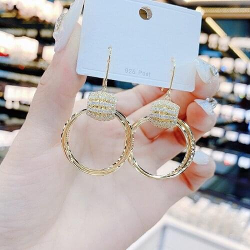 CANZE Korean Women 925 Silver Needle Earrings Tassel Stud Earrings Long Earrings Jewelry