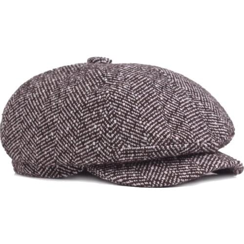 Winter Men Flat Ivy Cap Male Beret Hat Retro Casual Flatcap