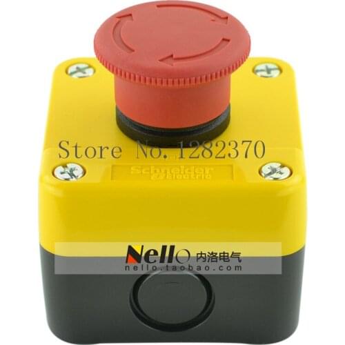 [ZOB] original genuine emergency stop button switch box XALJ01C 22mm 1 hole 1 NC rotary reset --10pcs/lot
