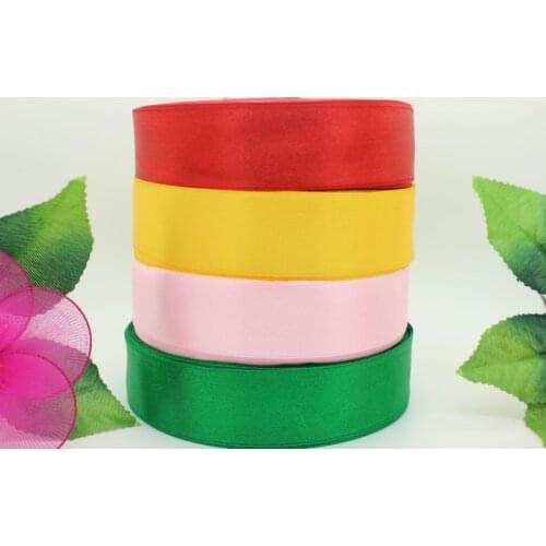 1'' Free shipping christmas 4 colors/lot 100y/lot single face satin ribbon hairbow diy party decoration wholesale OEM 25mm H778