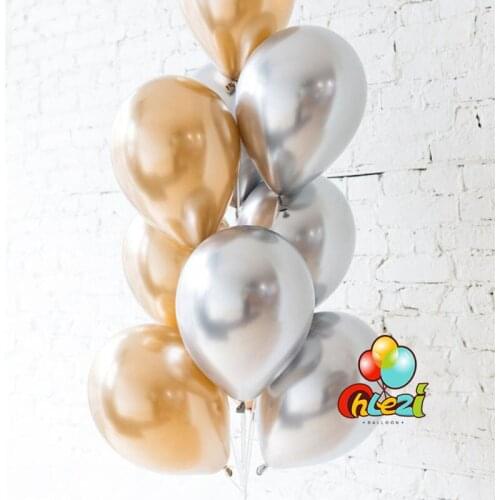 10pcs New Metallic Latex Balloons Thick Pearly Metal Chrome Alloy Colors Photograph Wedding Party Decoration Ballons Baby Shower