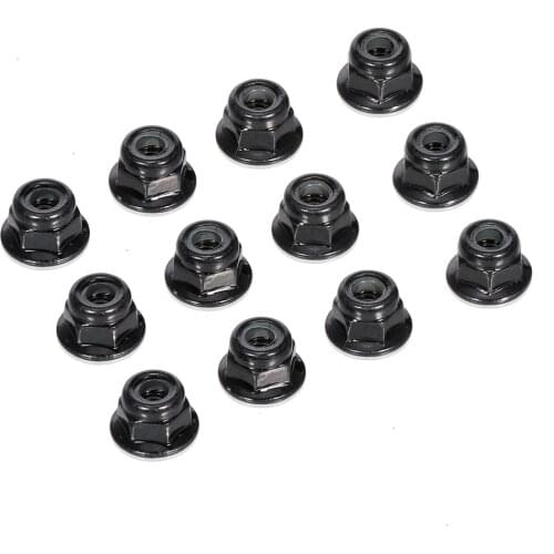 12PCS Metal 4mm M4 Wheel Lock Nuts Compatible for 1/10 RC Car Hsp Redcat Traxxas Tamiya Hpi Rc4wd Axial Replacement Parts