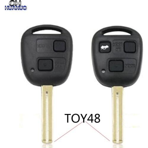 2/3 Buttons Remote Car Key Fob Case Shell For Lexus ES300 GX470 LS430 RX400h Toy48 ( Short) Blade