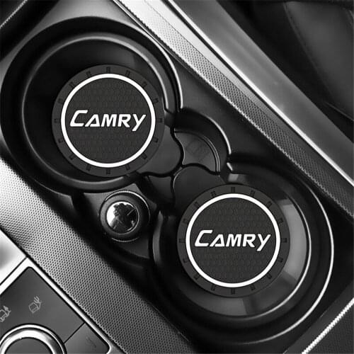 2pcs Car Auto Water Cup Slot Non-Slip Mat Accessories For Toyota Camry 40 50 2007 2008 2009 2018 Accessories Car Styling