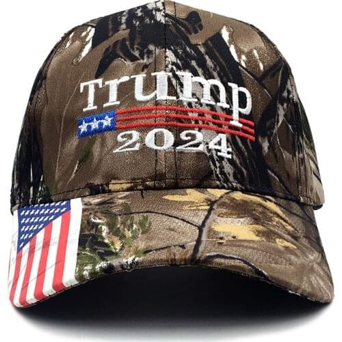 Donald Trump 2024 Cap Camouflage USA Flag Baseball Caps Keep America Great Again Snapback President Hat Embroidery Wholesale
