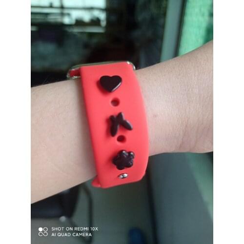 3pcs Decorative Charms for Apple Watch Band Silicone Bracelet Metal Flower Decorative Nails for Iwatch Sport Strap Accessories