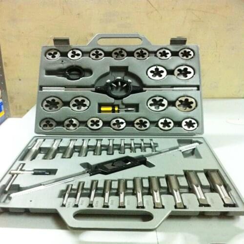 45 PCS/Set 1/4"-1" Tap And Die Set Inch Hand Screw Taps Alloy Steel Thread Cutting Tool With Case Taps and Die Set Sets