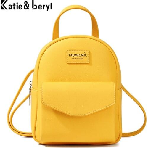 Brand Designer Fashion Women Backpack Mini Soft Touch Multi-Function Small Backpack Female Ladies Shoulder Bag Girl Purse Black