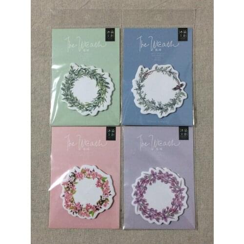 Flower round memo pad sticky note(1pack)