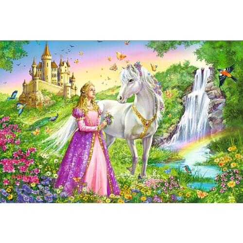 Unicorn and princess The wooden puzzle 1000 pieces ersion jigsaw puzzle white card adult childrens educational toys