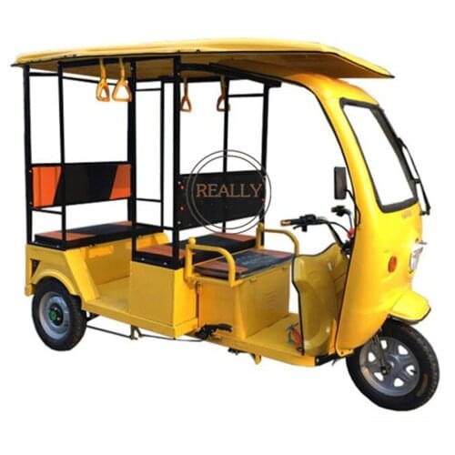 Electric Tricycle for Adults Motorized 3 Wheel Bicycle with Open Body Tourist Mini Tuk Tuk Car for Elderly