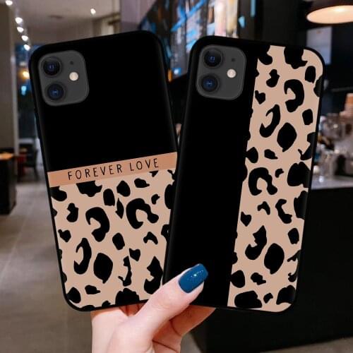 FLYRUI Leopard Print Phone Case For iPhone 12 11 X XR XS Max Soft Back Cover Shockproof Fashion Cover For iPhone 12 7 8 7Plus