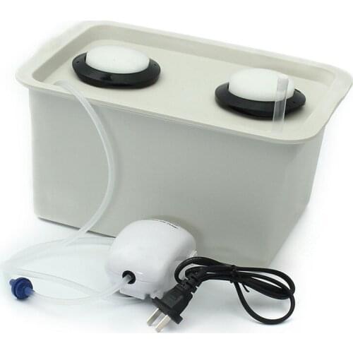 220V Plant Site Hydroponic System 2 Holes Indoor Garden Cabinet Box Grow Kit Bubble Garden Pots Planters Nursery Pots