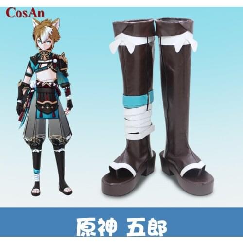 Game Genshin Impact Gorou Boots Cosplay The High Quality Universal Battle Shoes Uisex Role Play Used Accessories Custom-Make