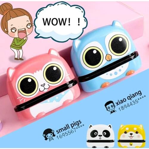 Customized Name Stamp Paints Personal Student Child Baby Engraved Waterproof Non-fading Kindergarten Cartoon Clothing Name Seal