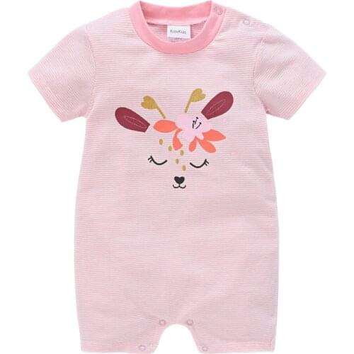 Short Sleeve Toddler Girl Rompers 3M 6M 9M 12M ropa de bebe Cotton Jumpsuit Newborn One Piece Boy Clothing Pajamas