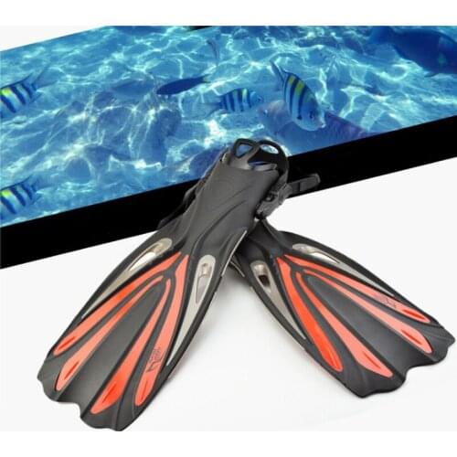 Diving fins snorkel sanbao swimming adult professional training length adjustable professional long flippers