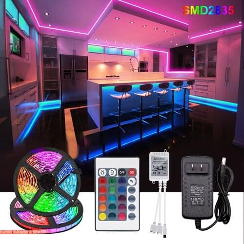 LED Strip Light RGB Flexible LED Light Tape Waterproof rgb TV Background Lighting 2835 Colorful Ribbon Lamp Decor 5M 10M 15M 20M