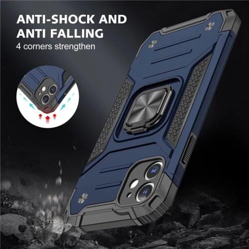 Magnetic Metal Finger Ring Holder Case For iPhone 12 Mini 11 Pro Max Back Cover for iPhone Xs Max XR X 8 7 6 6s Plus SE2020 Case