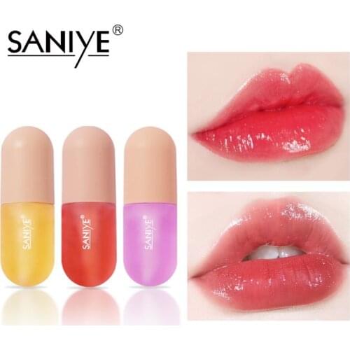 Mini Capsule Lip Oil Lip Gloss Transparent Long Lasting Moisturizing Lip Plump Lip Blam Woman Makeup TSLM1