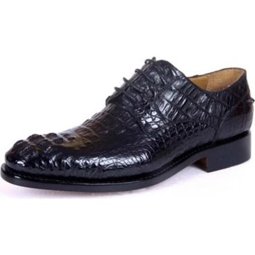 Hubu new crocodile shoes Genuine crocodile leather crocodile leather Men shoes trend real leather soles men shoes