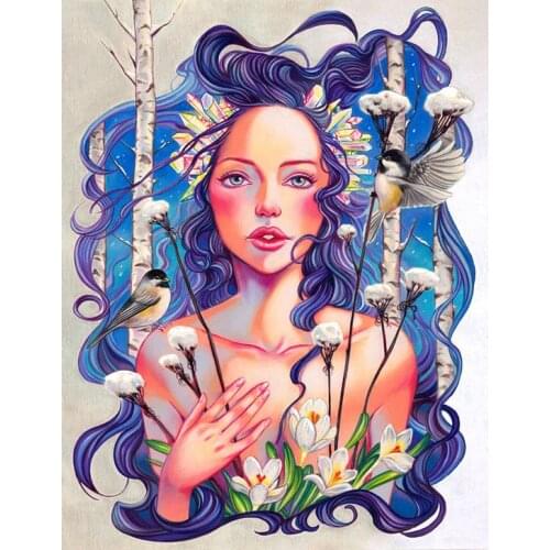 5D DIY Poured Glue Diamond Painting Kits Full Round Square with AB Drills Unique Handcraft Gift Home Wall Decoration