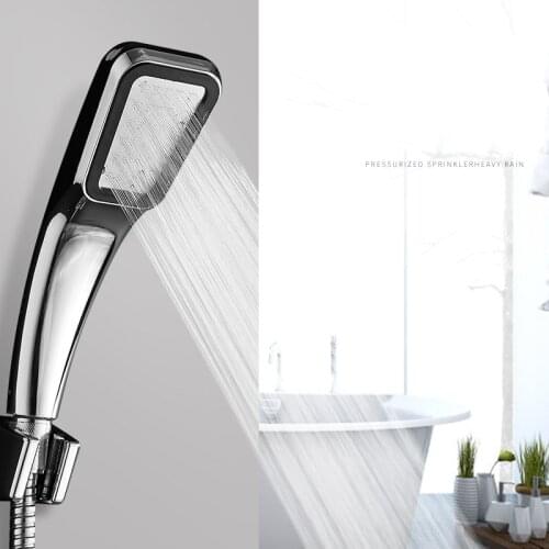 300 Holes Super Boost Shower Head Square Handheld Save Water Filter Spray Nozzle Bathroom Accessories